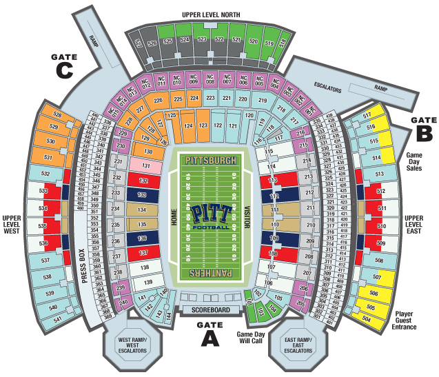 Pitt Panthers Seating Chart