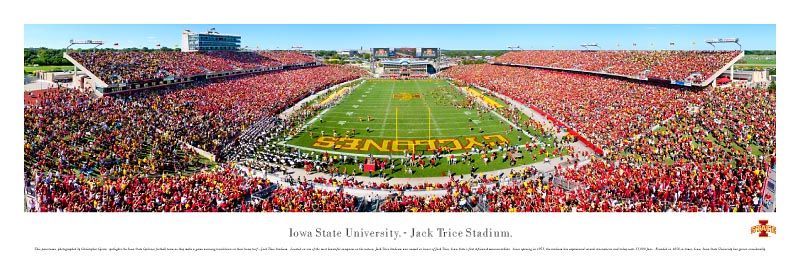 Iowa State vs. Iowa at Jack Trice Stadium Panoramic Poster