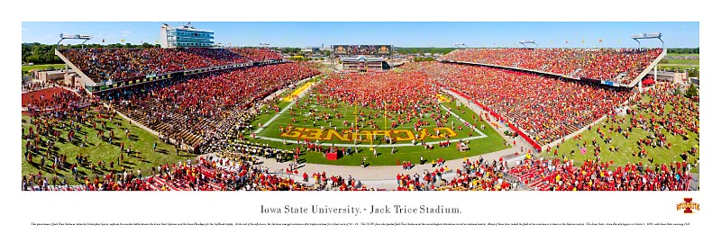 Iowa State vs. Iowa at Jack Trice Stadium Panoramic Poster