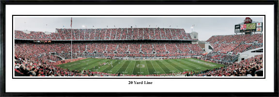 "20 Yard Line" Ohio State - 13.5" x 39" Panoramic Poster