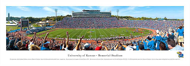 Kansas Jayhawks At Memorial Stadium Panorama Poster