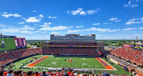 Memorial Stadium, home of the Illinois Fighting Illini
