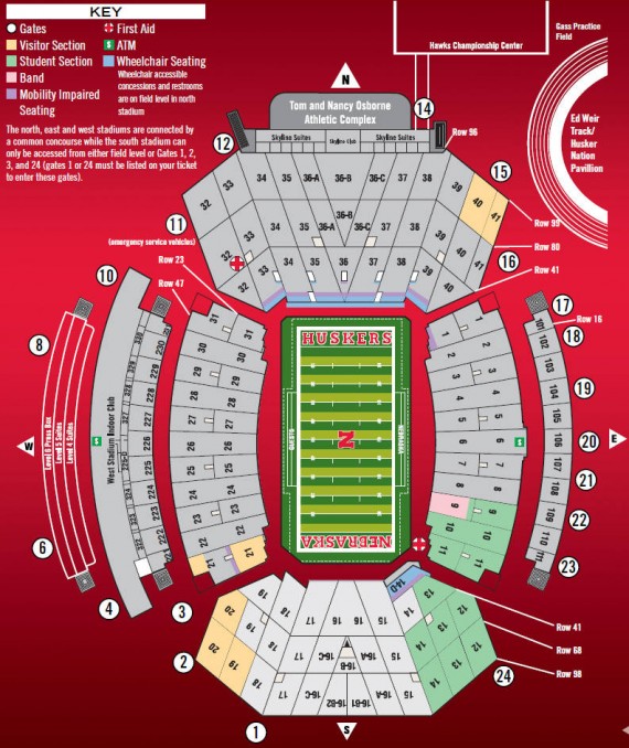 Big Ten Football Stadium Seating Charts