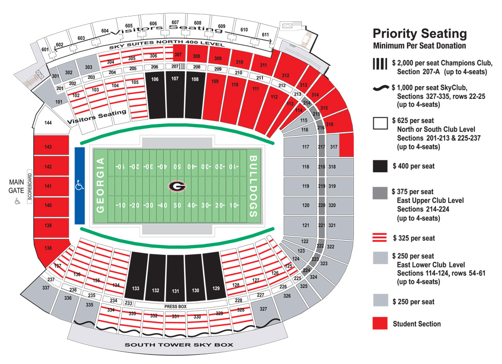 Outubro 2018 Atenas Geórgia Eua Vistas Aéreas Sanford Stadium Que