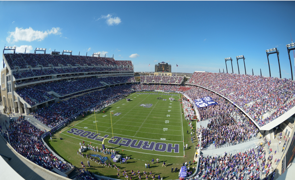 Amon Carter Stadium, home of the TCU Horned Frogs