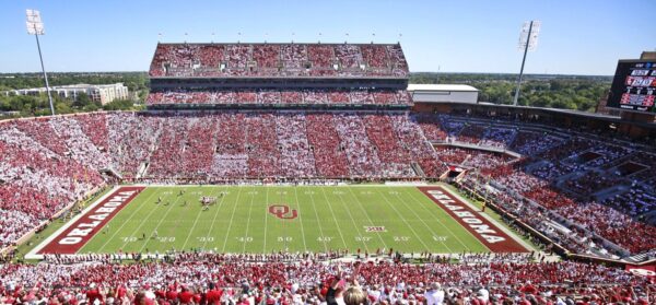 Memorial Stadium, home of the Oklahoma Sooners