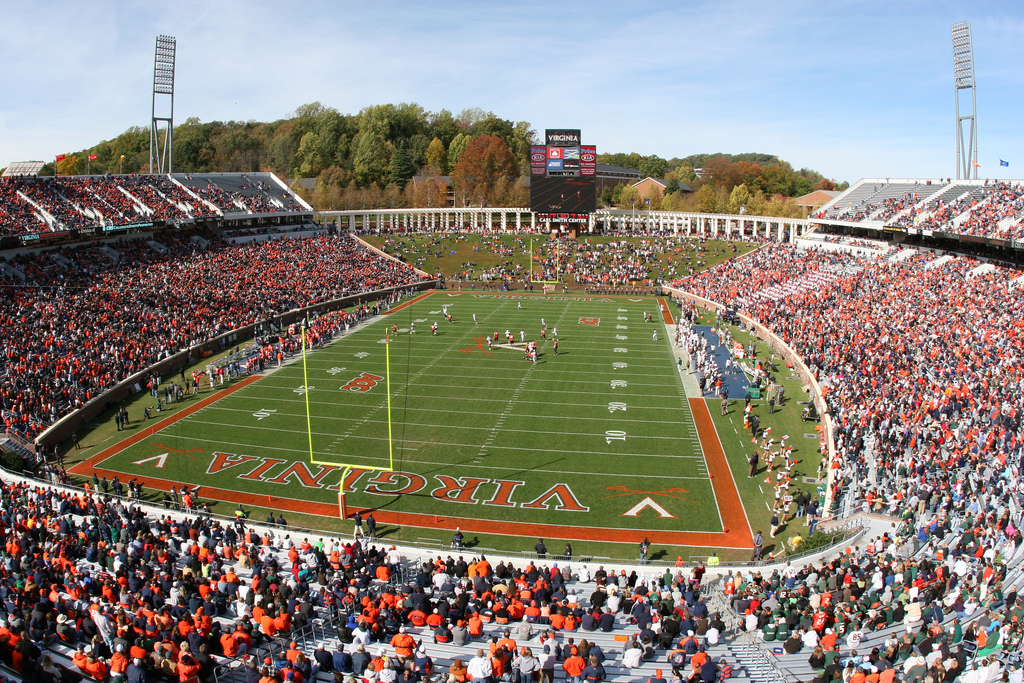 Scott Stadium, home of the Virginia Cavaliers