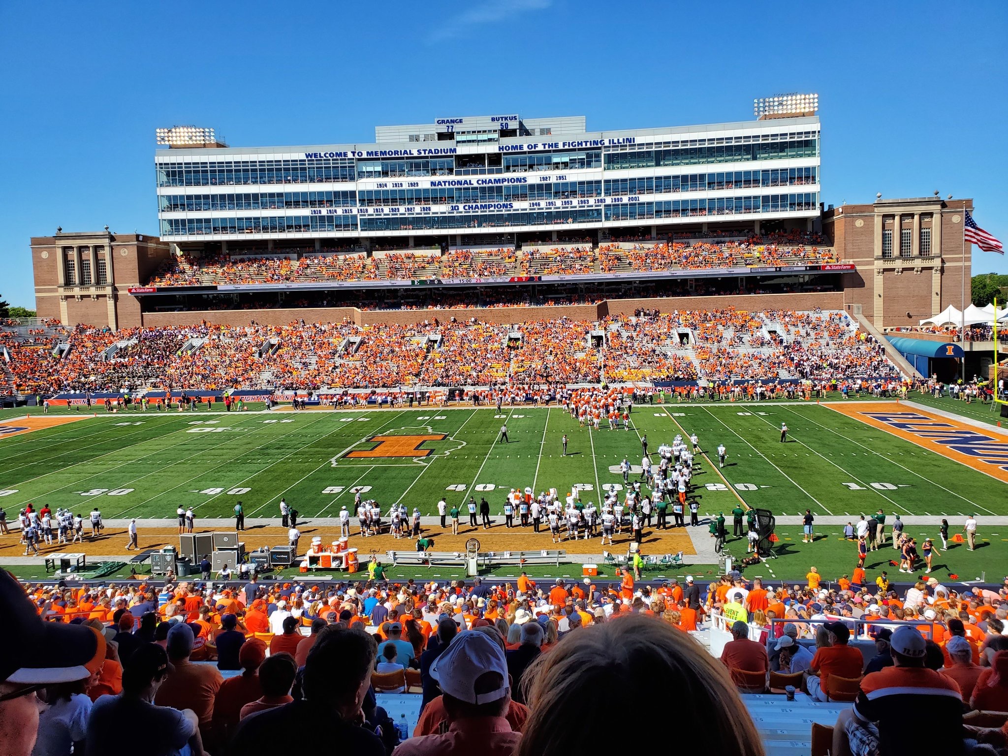 Memorial Stadium, home of the Illinois Fighting Illini