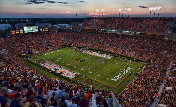 Jordan Hare Stadium, home of the Auburn Tigers