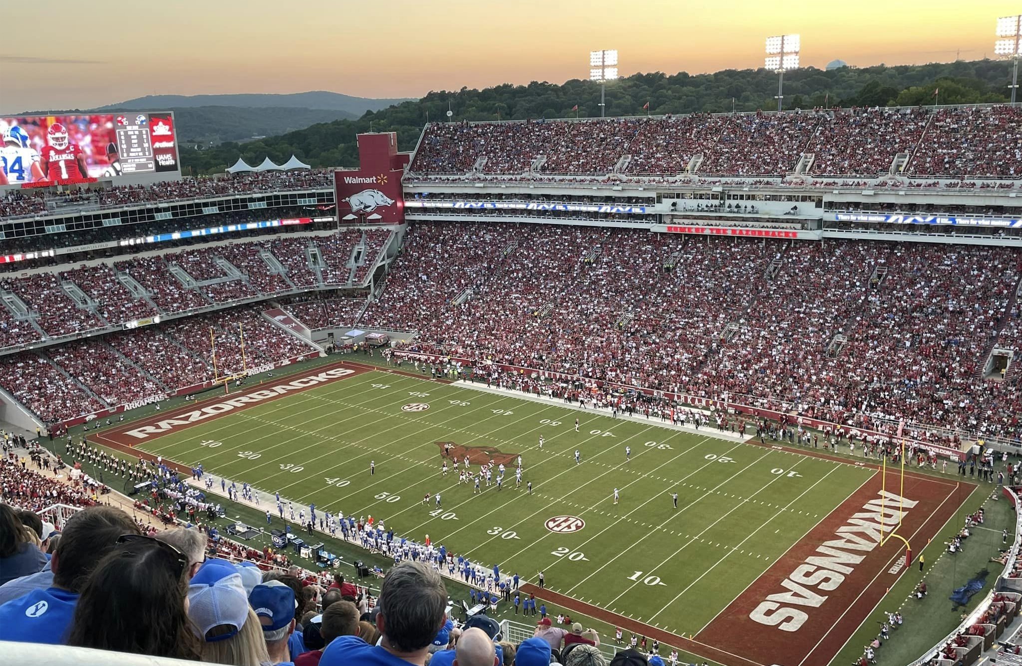 Razorback Stadium, home of the Arkansas Razorbacks