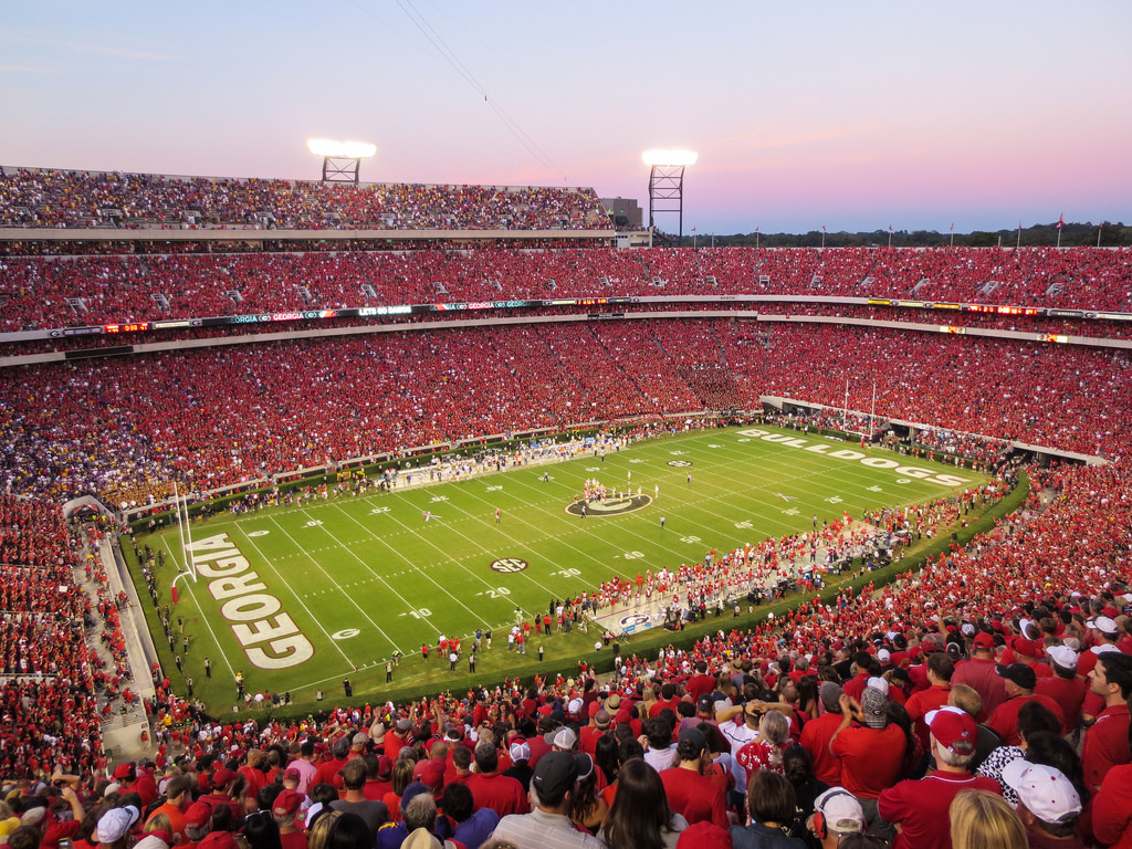 Sanford Stadium, home of the Georgia Bulldogs