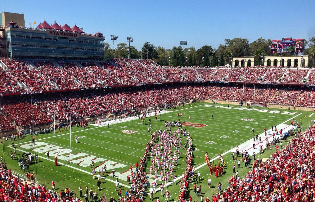 Stanford Stadium, home of the Stanford Cardinal