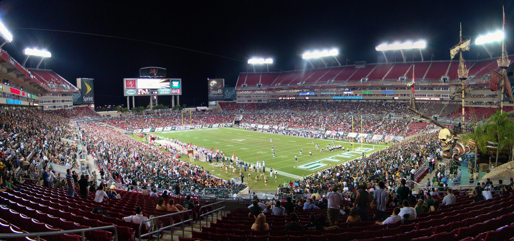 Raymond James Stadium, home of the University of South Florida Bulls