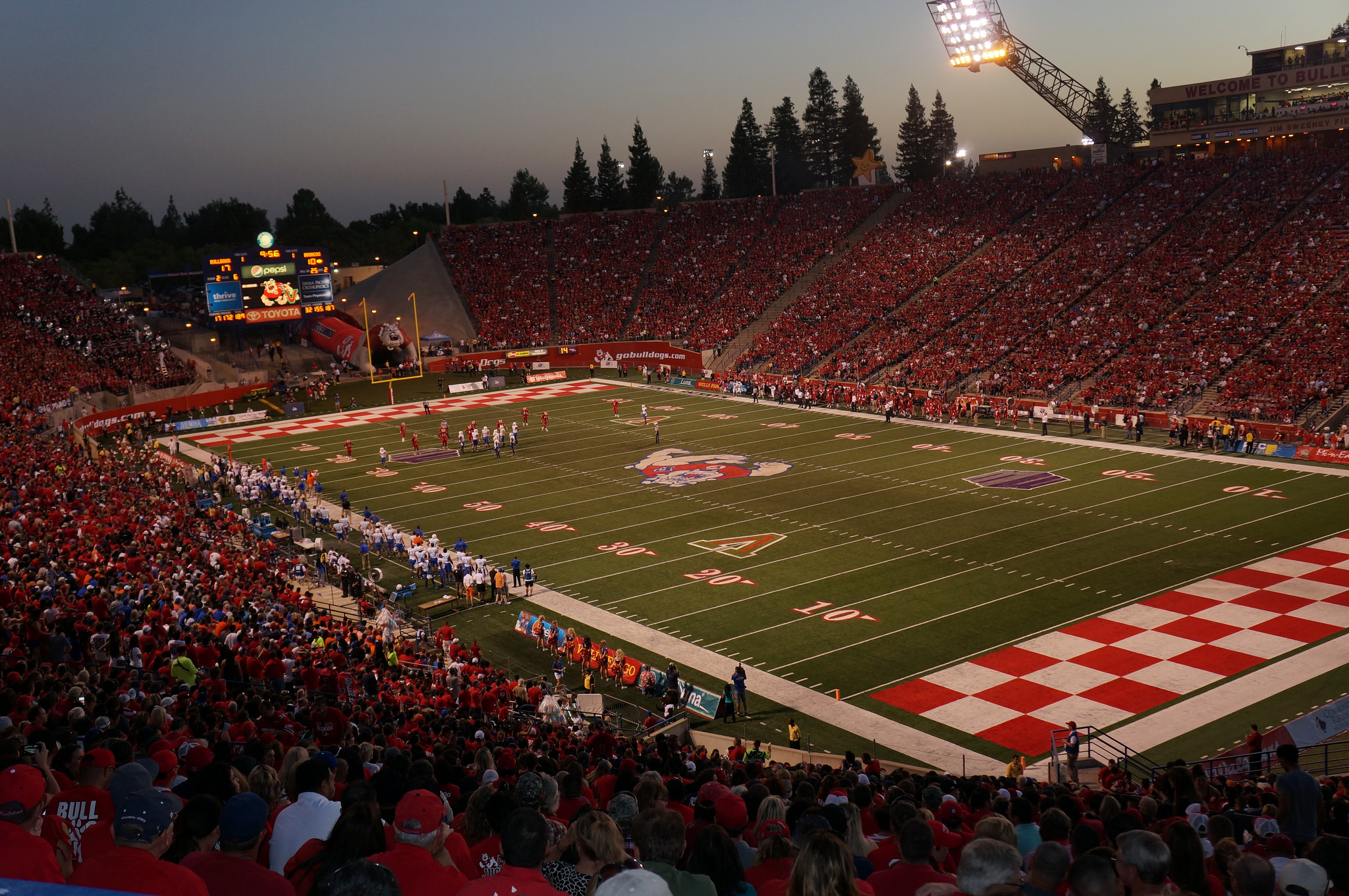 Bulldog Stadium, home of the Fresno State Bulldogs