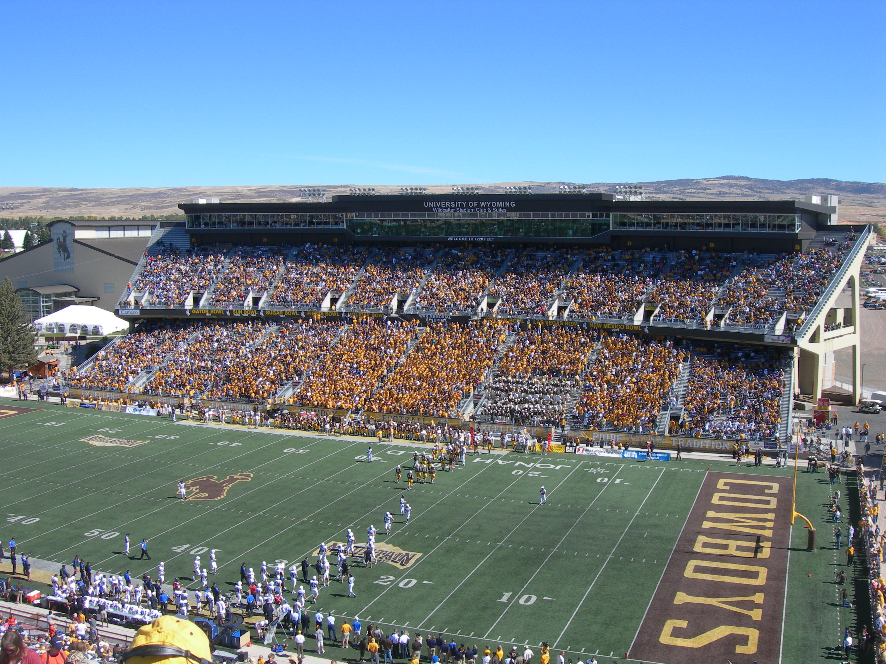 War Memorial Stadium, home of the Wyoming Cowboys